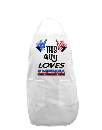 This Guy Loves America Adult Apron-Bib Apron-TooLoud-White-One-Size-Davson Sales