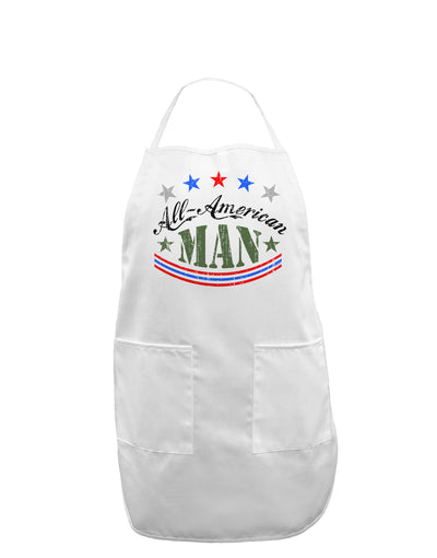 All-American Man Adult Apron-Bib Apron-TooLoud-White-One-Size-Davson Sales