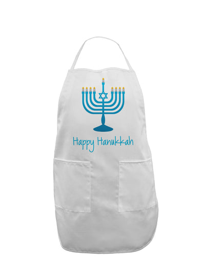 Happy Hanukkah Menorah Adult Apron-Bib Apron-TooLoud-White-One-Size-Davson Sales