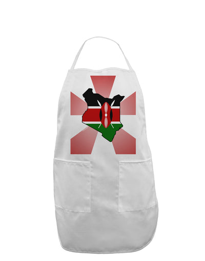 Kenya Flag Design Adult Apron-Bib Apron-TooLoud-White-One-Size-Davson Sales