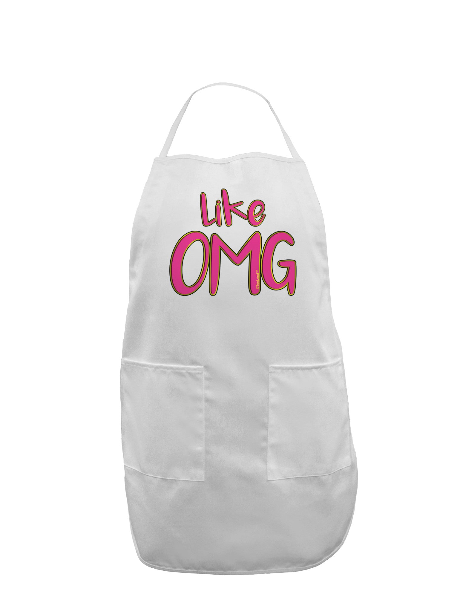 Like OMG Adult Apron by TooLoud-Bib Apron-TooLoud-White-One-Size-Davson Sales