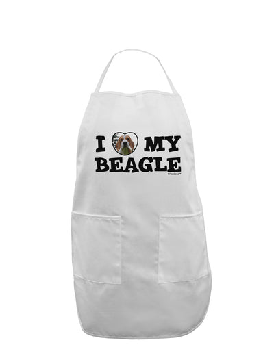 I Heart My Beagle Adult Apron by TooLoud-Bib Apron-TooLoud-White-One-Size-Davson Sales