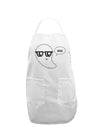 Cute Nerd Ghost Boo Halloween Adult Apron-Bib Apron-TooLoud-White-One-Size-Davson Sales