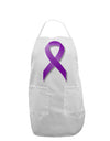 Crohn’s Disease Awareness Ribbon - Purple Adult Apron-Bib Apron-TooLoud-White-One-Size-Davson Sales