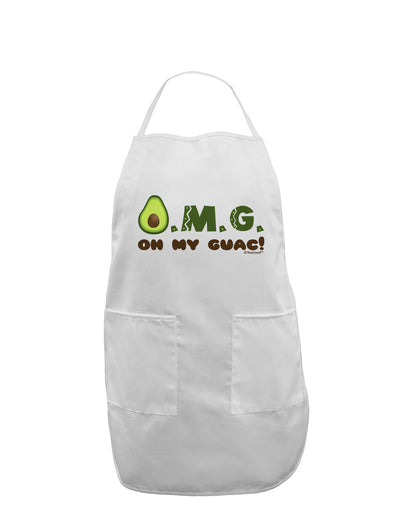 OMG - Oh My Guac - Guacamole Design Adult Apron by TooLoud-Bib Apron-TooLoud-White-One-Size-Davson Sales