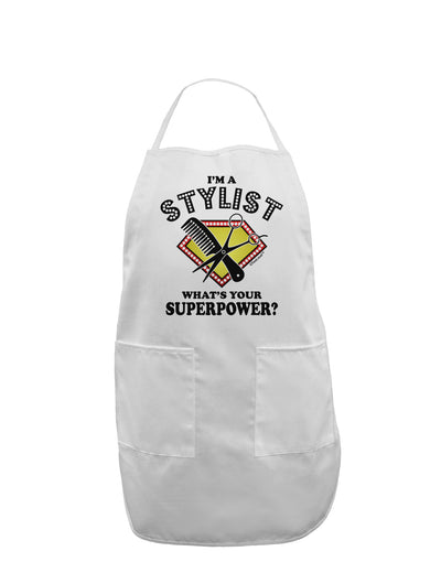 Stylist - Superpower Adult Apron-Bib Apron-TooLoud-White-One-Size-Davson Sales