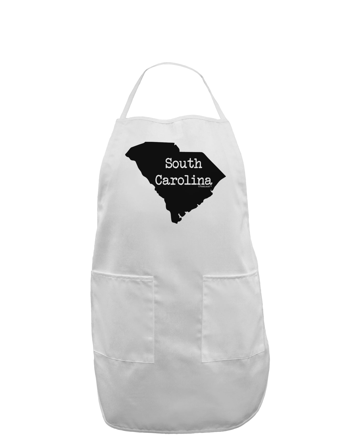 South Carolina - United States Shape Adult Apron by TooLoud-Bib Apron-TooLoud-White-One-Size-Davson Sales
