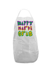 Happy Mardi Gras Text 2 Adult Apron-Bib Apron-TooLoud-White-One-Size-Davson Sales