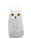 Cute Snowy Owl Face Adult Apron-Bib Apron-TooLoud-White-One-Size-Davson Sales