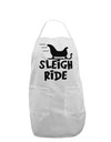 Sleigh Ride BnW Adult Apron-Bib Apron-TooLoud-White-One-Size-Davson Sales