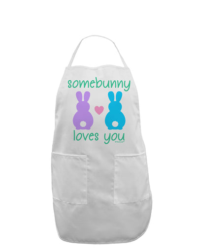 Somebunny Loves You Adult Apron by TooLoud-Bib Apron-TooLoud-White-One-Size-Davson Sales