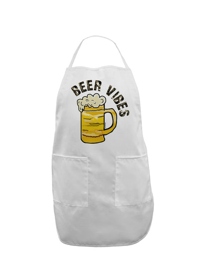 Beer Vibes Adult Apron-Bib Apron-TooLoud-White-One-Size-Davson Sales