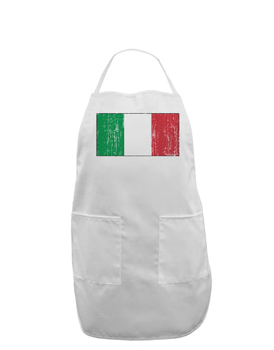 Italian Flag - Distressed Adult Apron by TooLoud-Bib Apron-TooLoud-White-One-Size-Davson Sales