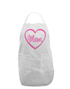 Mom Heart Design - Pink Adult Apron by TooLoud-Bib Apron-TooLoud-White-One-Size-Davson Sales