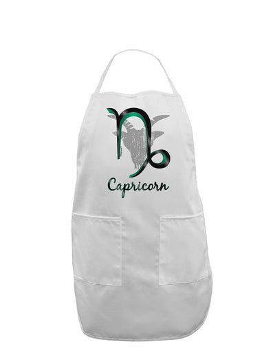 Capricorn Symbol Adult Apron-Bib Apron-TooLoud-White-One-Size-Davson Sales