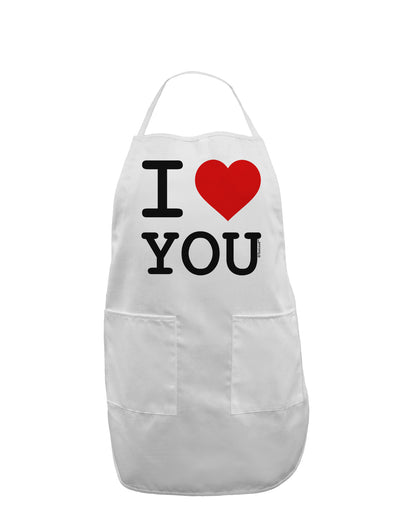 I Heart You Adult Apron-Bib Apron-TooLoud-White-One-Size-Davson Sales