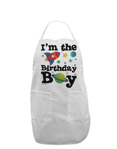 I'm the Birthday Boy - Outer Space Design Adult Apron by TooLoud-Bib Apron-TooLoud-White-One-Size-Davson Sales