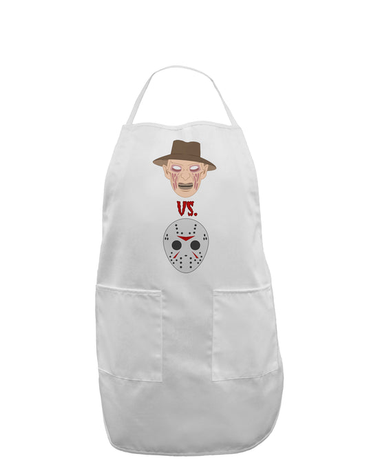 Scary Face Versus Scary Face - Halloween Adult Apron-Bib Apron-TooLoud-White-One-Size-Davson Sales
