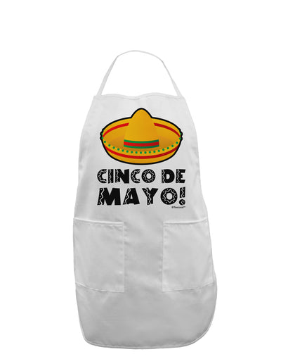 Sombrero Design - Cinco de Mayo Adult Apron by TooLoud-Bib Apron-TooLoud-White-One-Size-Davson Sales