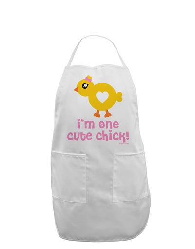 I'm One Cute Chick Adult Apron by TooLoud-Bib Apron-TooLoud-White-One-Size-Davson Sales