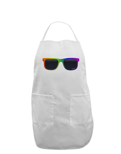 Pride Rainbow Glasses Adult Apron by TooLoud-Bib Apron-TooLoud-White-One-Size-Davson Sales