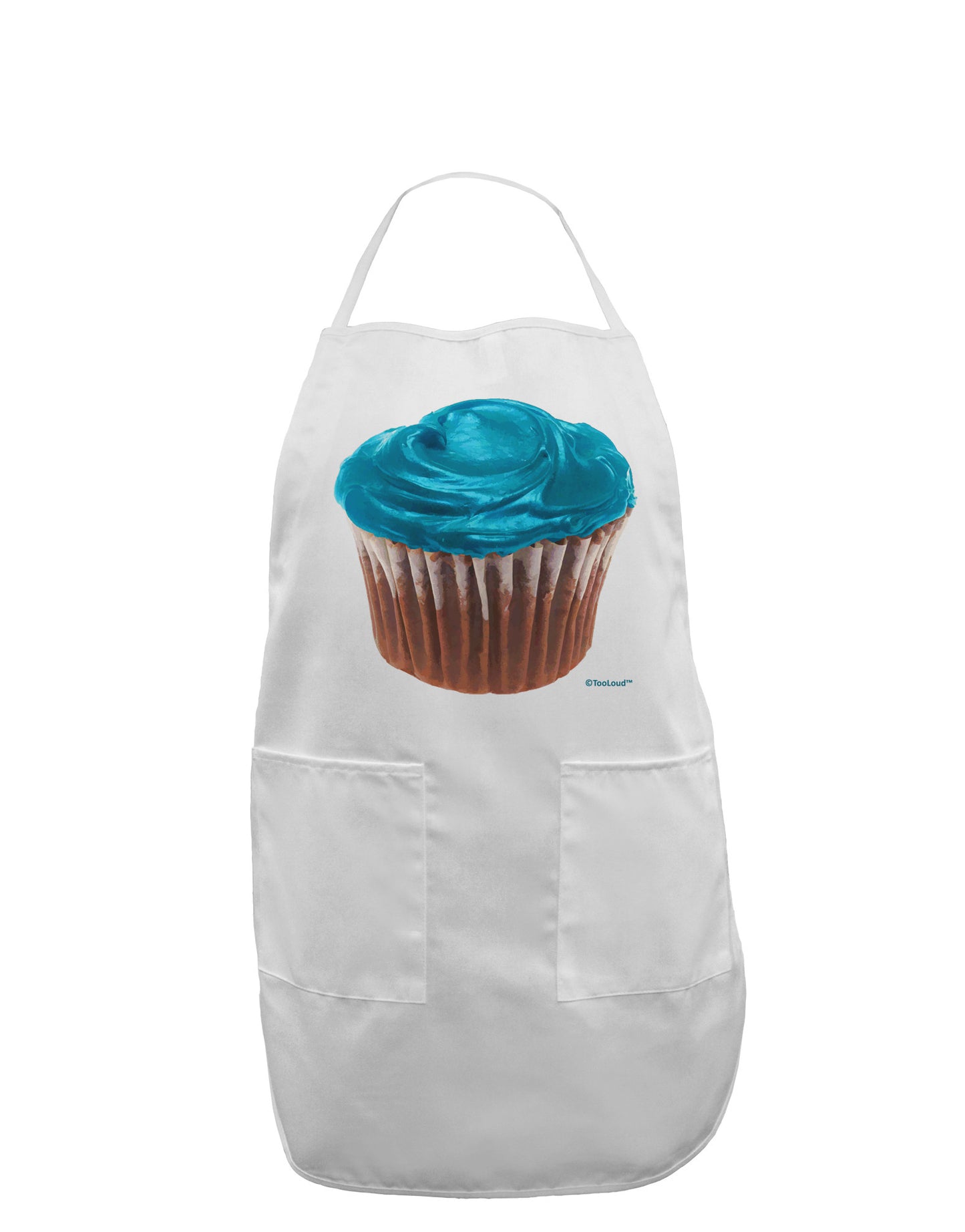 Giant Bright Turquoise Cupcake Adult Apron by TooLoud-Bib Apron-TooLoud-White-One-Size-Davson Sales