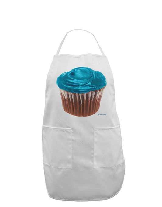 Giant Bright Turquoise Cupcake Adult Apron by TooLoud-Bib Apron-TooLoud-White-One-Size-Davson Sales