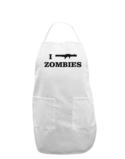 I Bazooka Zombies - Funny Apocalypse Adult Apron-Bib Apron-TooLoud-White-One-Size-Davson Sales