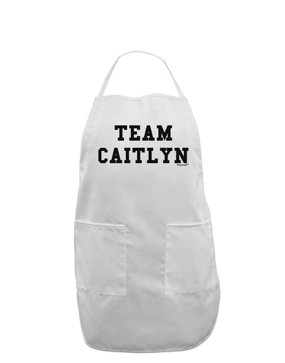 Team Caitlyn Adult Apron-Bib Apron-TooLoud-White-One-Size-Davson Sales