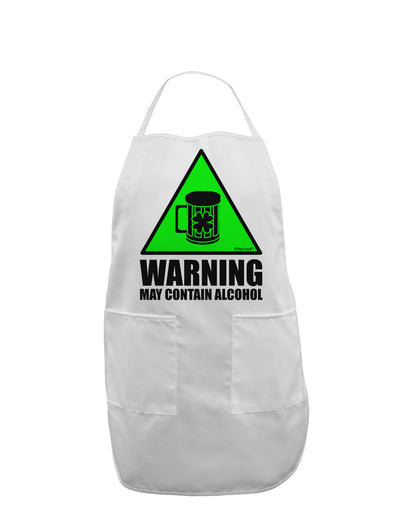 Warning May Contain Alcohol Adult Apron by TooLoud-Bib Apron-TooLoud-White-One-Size-Davson Sales