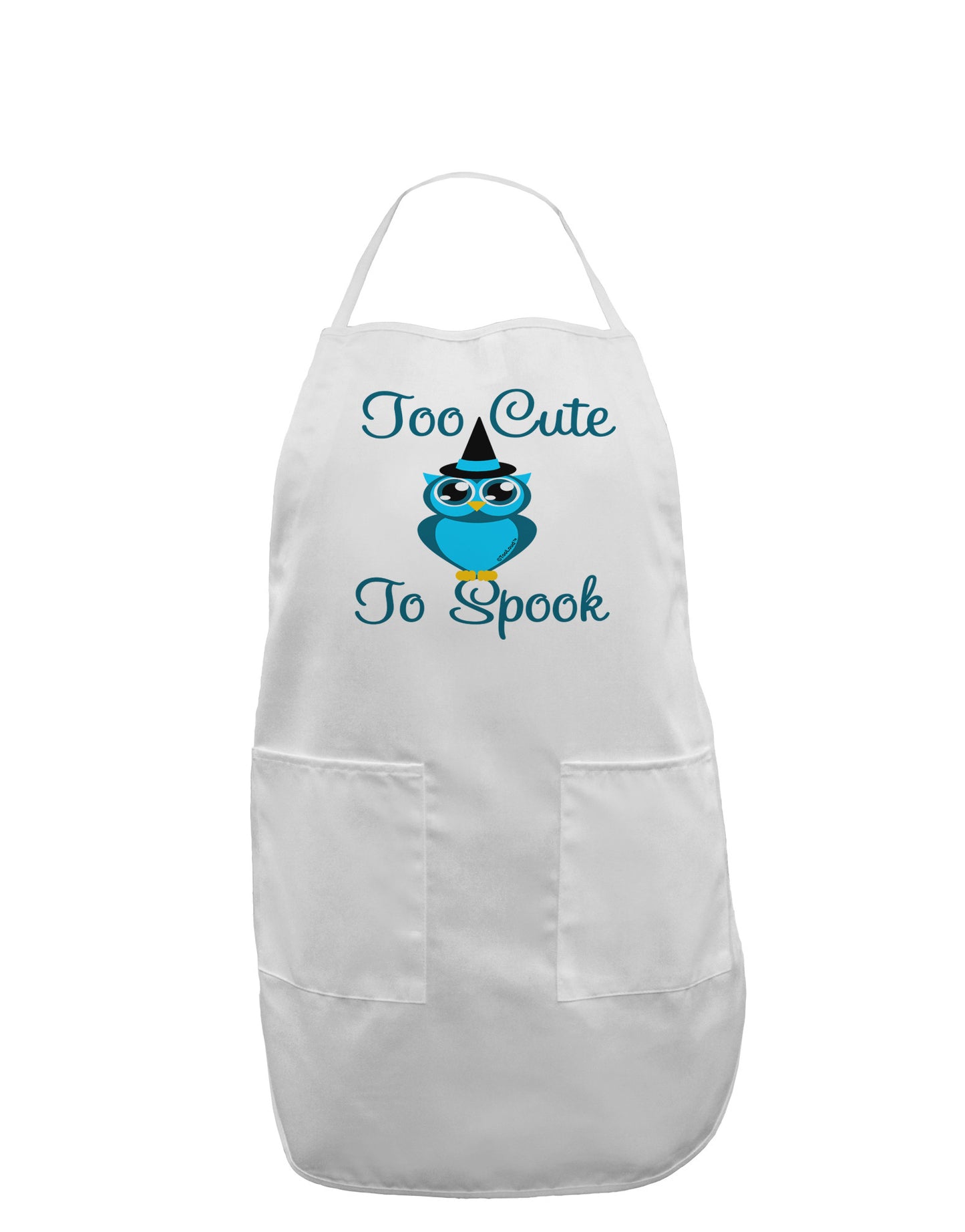 Owl Too Cute Blue Adult Apron-Bib Apron-TooLoud-White-One-Size-Davson Sales