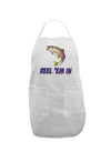 Rainbow Trout Reel Em In Adult Apron-Bib Apron-TooLoud-White-One-Size-Davson Sales