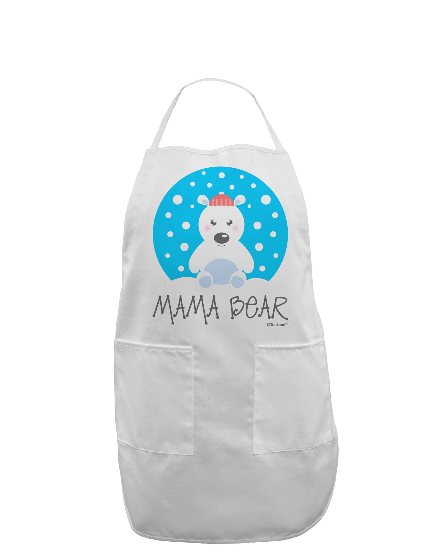Matching Polar Bear Family - Mama Bear Adult Apron by TooLoud-Bib Apron-TooLoud-White-One-Size-Davson Sales