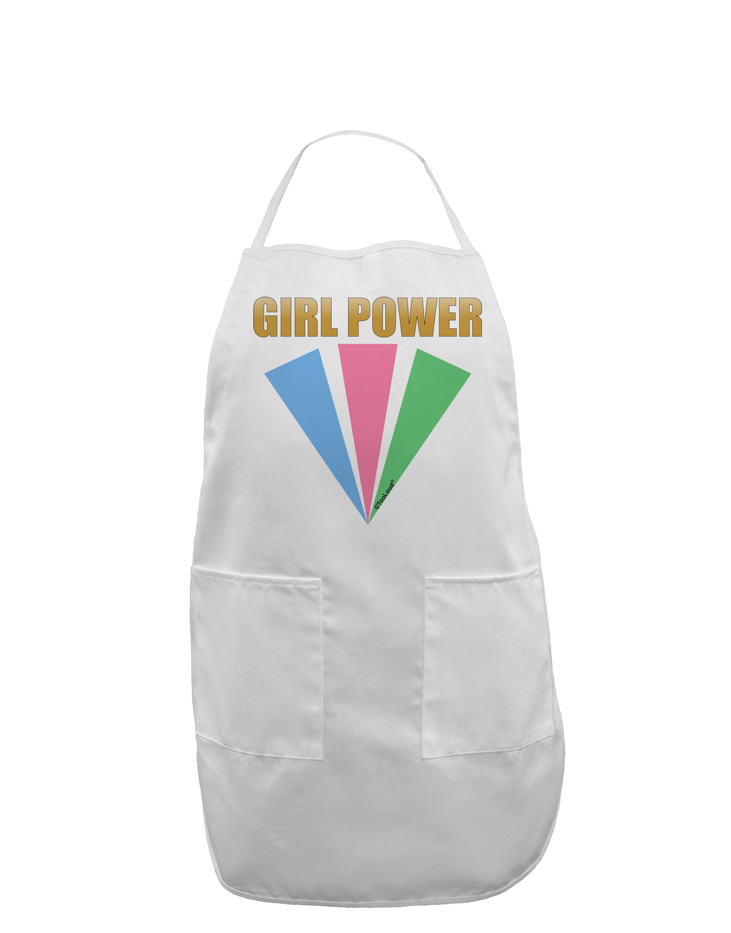 Girl Power Stripes Adult Apron by TooLoud-Bib Apron-TooLoud-White-One-Size-Davson Sales