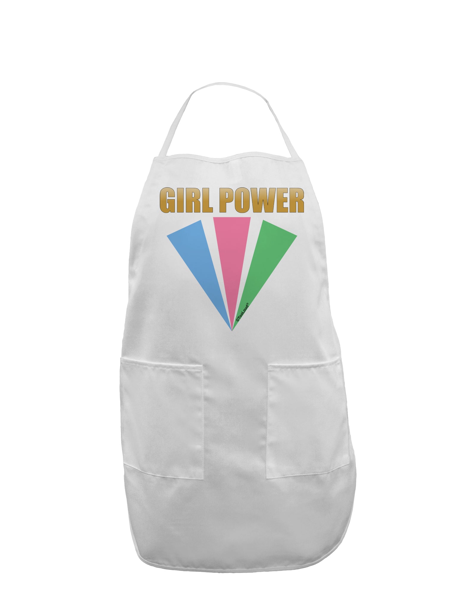Girl Power Stripes Adult Apron by TooLoud-Bib Apron-TooLoud-White-One-Size-Davson Sales