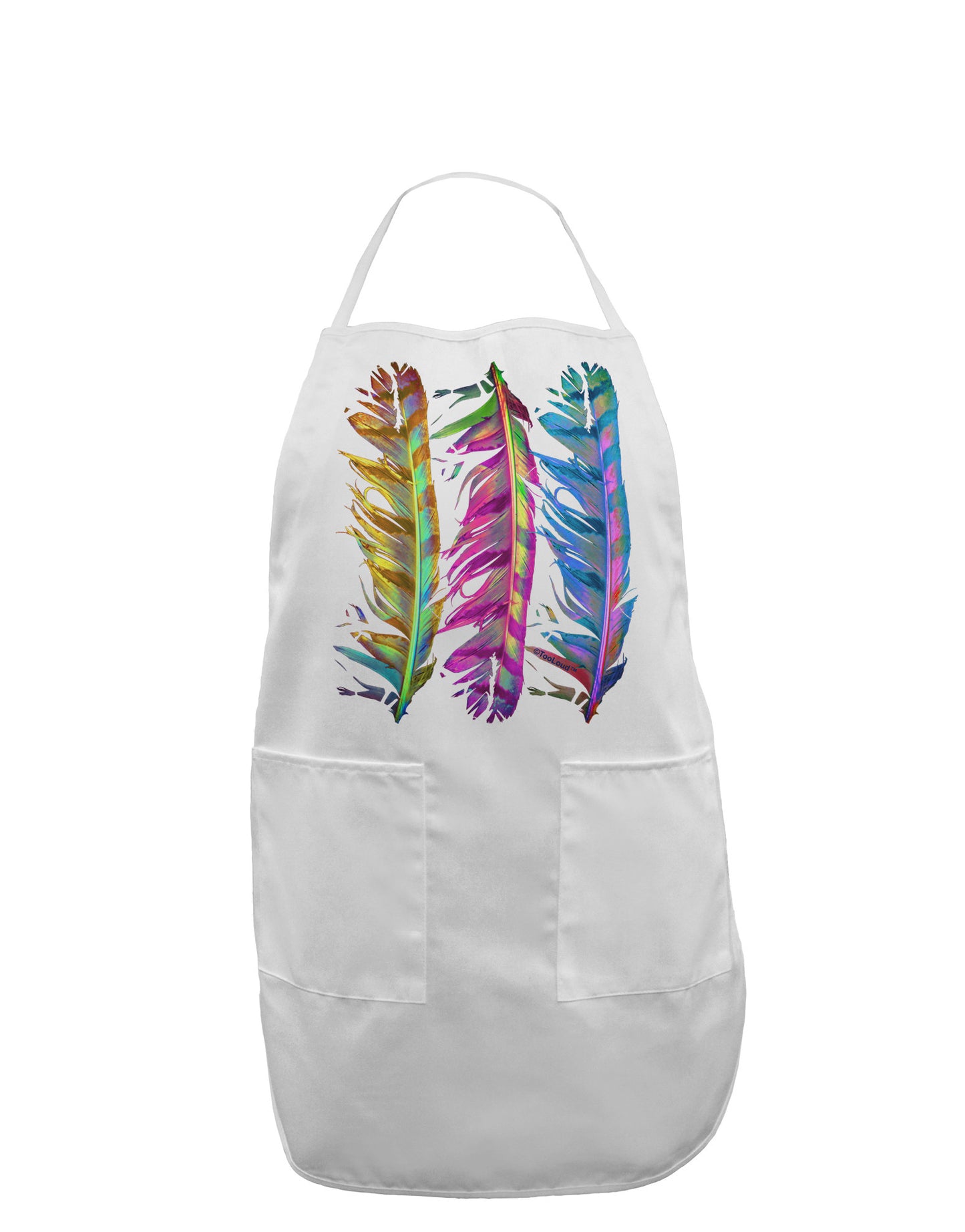 Magic Feathers Adult Apron-Bib Apron-TooLoud-White-One-Size-Davson Sales