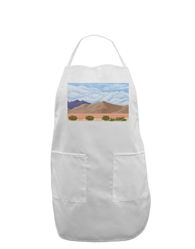 Pixel Landscape - Desert Adult Apron-Bib Apron-TooLoud-White-One-Size-Davson Sales