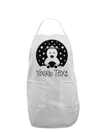 Personalized Matching Polar Bear Family Design - Your Text Adult Apron-Bib Apron-TooLoud-White-One-Size-Davson Sales