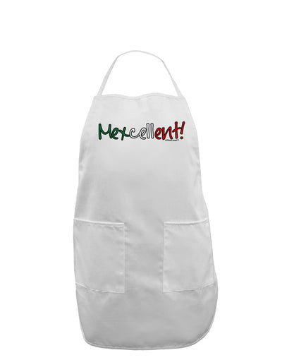 Mexcellent Flag Color - Cinco De Mayo Adult Apron-Bib Apron-TooLoud-White-One-Size-Davson Sales