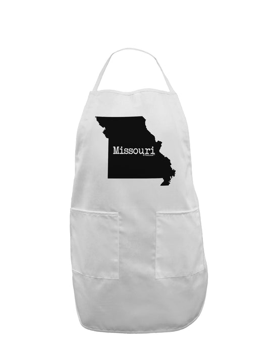 Missouri - United States Shape Adult Apron-Bib Apron-TooLoud-White-One-Size-Davson Sales