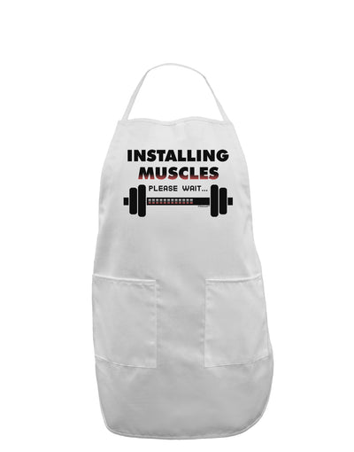 Installing Muscles Adult Apron-Bib Apron-TooLoud-White-One-Size-Davson Sales