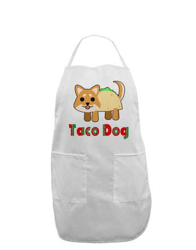 Cute Taco Dog Text Adult Apron-Bib Apron-TooLoud-White-One-Size-Davson Sales