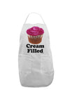 Cream Filled Pink Cupcake Design Adult Apron by TooLoud-Bib Apron-TooLoud-White-One-Size-Davson Sales