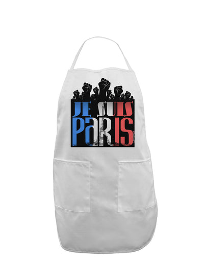 Je Suis Paris - Strong Adult Apron by-Bib Apron-TooLoud-White-One-Size-Davson Sales