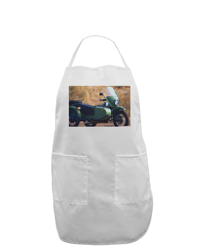 Sidecar Motorcycle Photo Adult Apron-Bib Apron-TooLoud-White-One-Size-Davson Sales