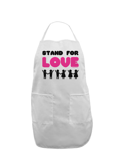 Stand For Love Pink Adult Apron-Bib Apron-TooLoud-White-One-Size-Davson Sales