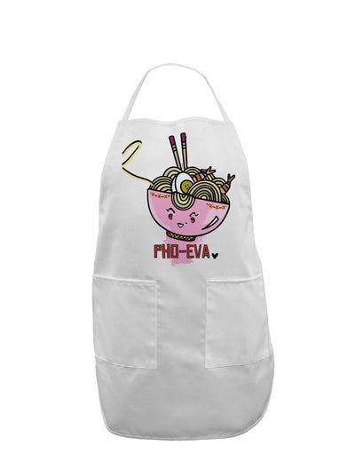 TooLoud Matching Pho Eva Pink Pho Bowl Adult Apron-Bib Apron-TooLoud-White-One-Size-Davson Sales