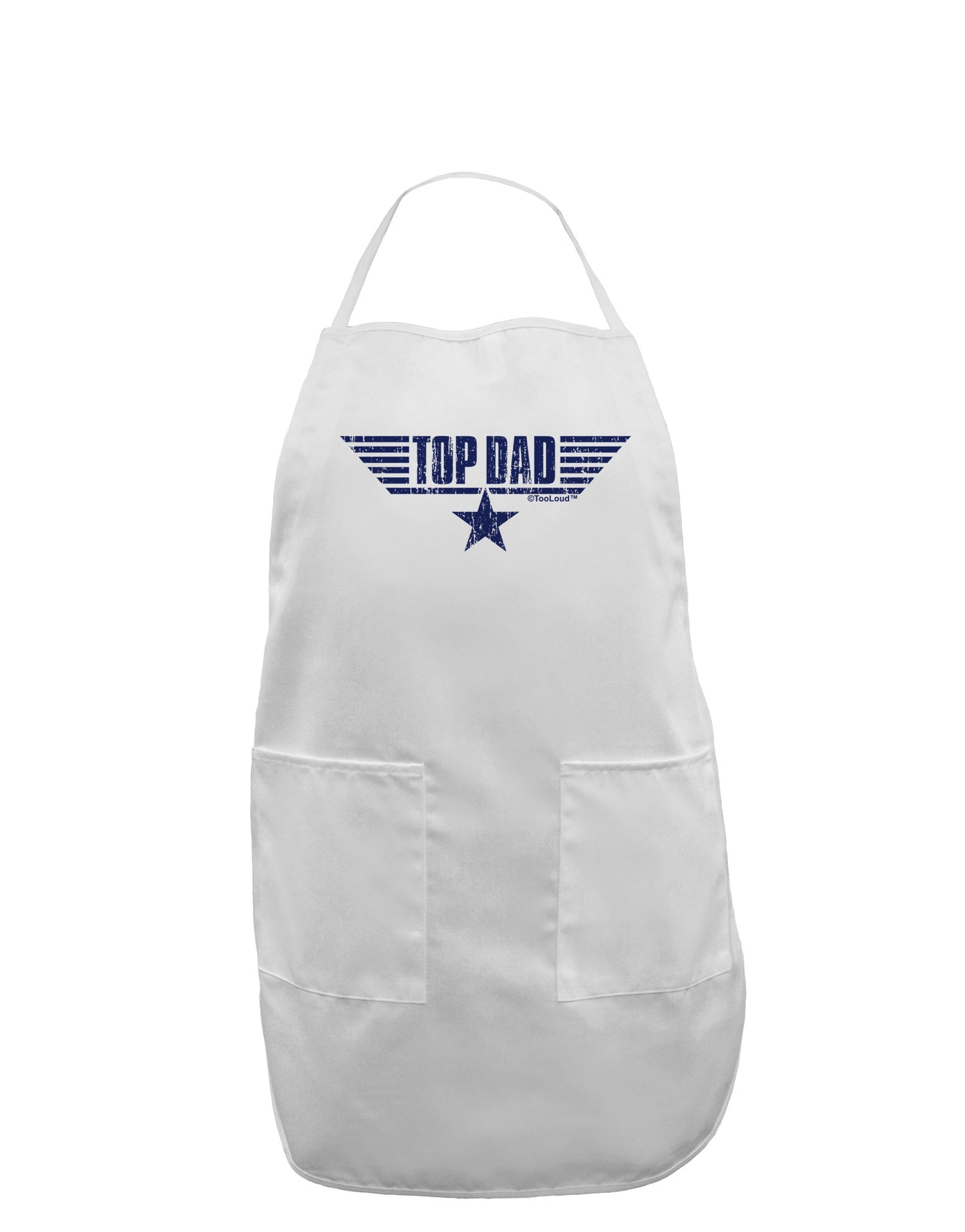 Top Dad Father's Day Adult Apron-Bib Apron-TooLoud-White-One-Size-Davson Sales