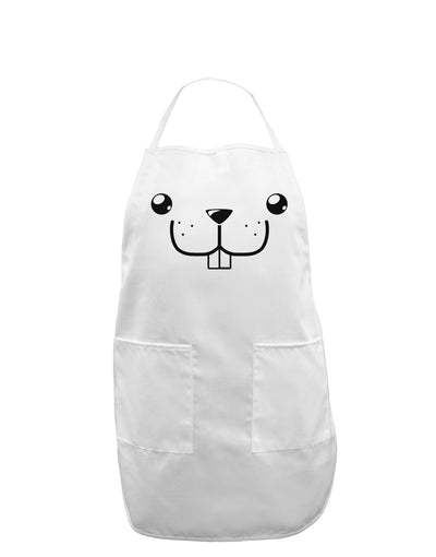 Kyu-T Face - Buckley the Beaver Adult Apron-Bib Apron-TooLoud-White-One-Size-Davson Sales