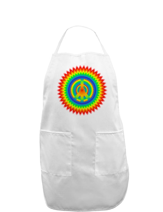 Psychedelic Peace Adult Apron-Bib Apron-TooLoud-White-One-Size-Davson Sales